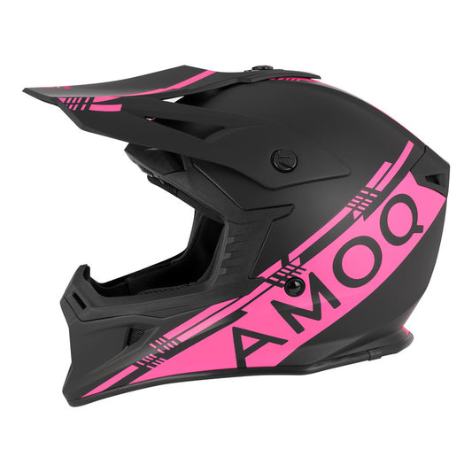AMOQ meteor V2 helm zwart/roze