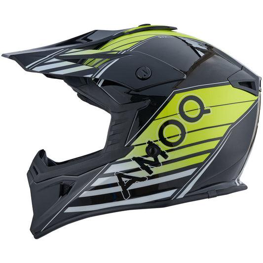 AMOQ meteor V2 helm axis zwart/geel glanzend