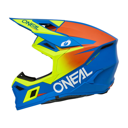 O'NEAL 3srs kinder helm solid blauw/neon geel