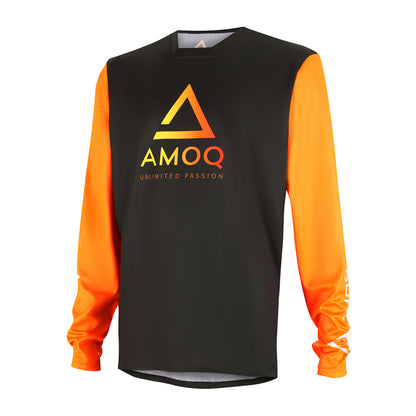 AMOQ ascent comp shirt zwart/oranje