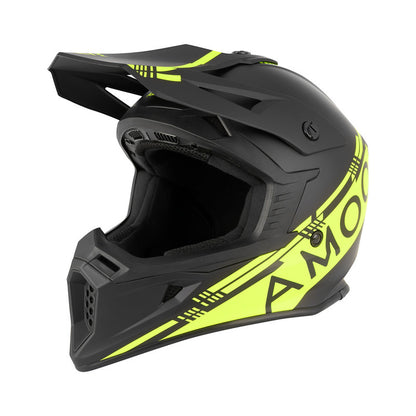 AMOQ meteor V2 helm zwart/geel