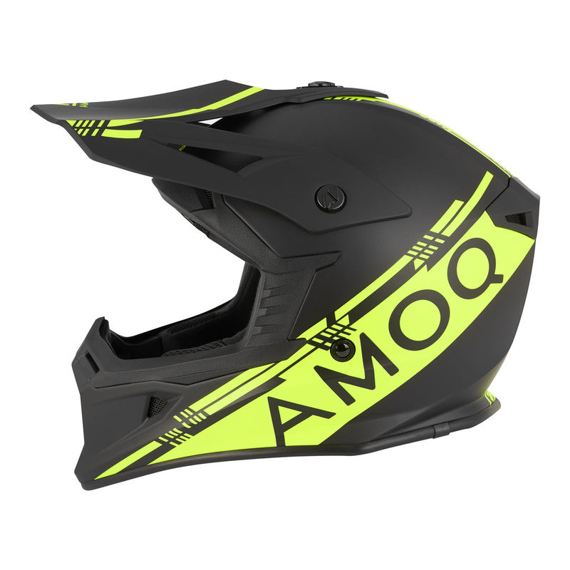 AMOQ meteor V2 helm zwart/geel