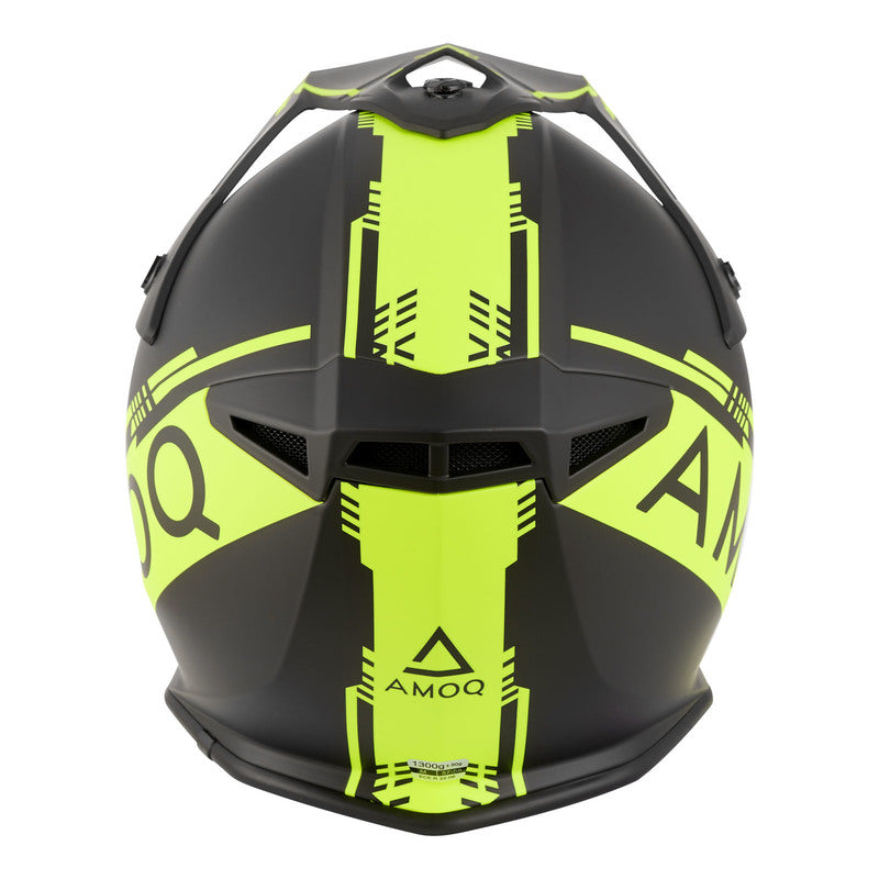 AMOQ meteor V2 helm zwart/geel