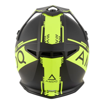 AMOQ meteor V2 helm zwart/geel