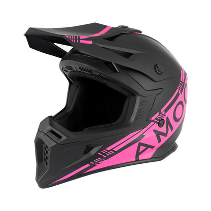 AMOQ meteor V2 helm zwart/roze
