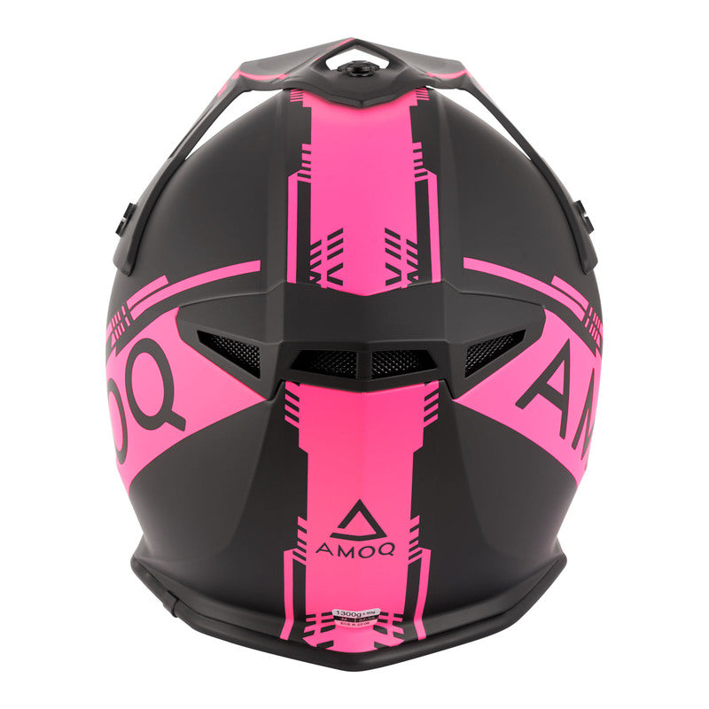 AMOQ meteor V2 helm zwart/roze
