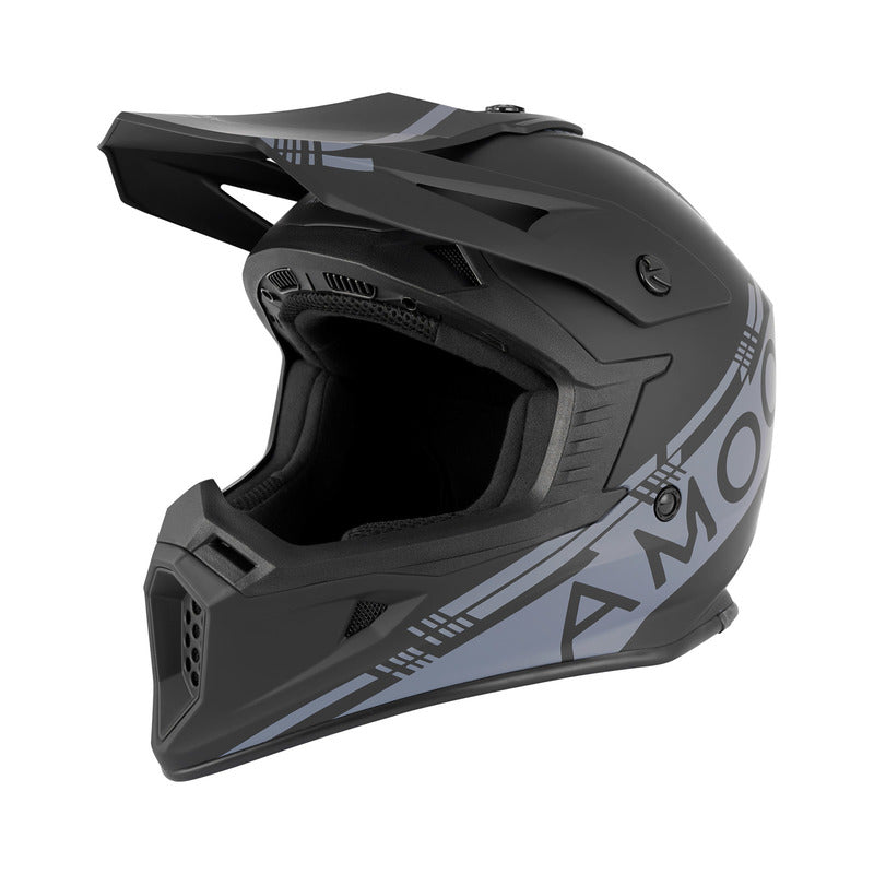 AMOQ meteor V2 helm zwart/grijs