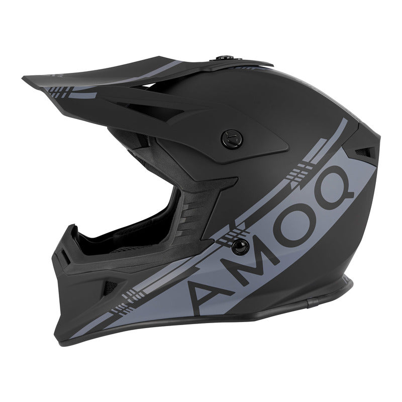 AMOQ meteor V2 helm zwart/grijs