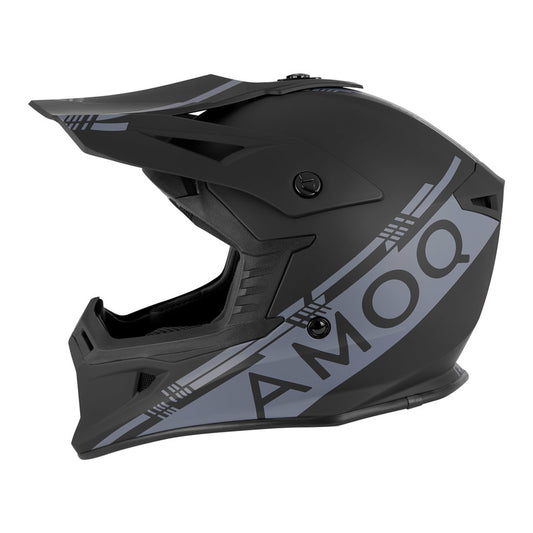 AMOQ meteor V2 helm zwart/grijs