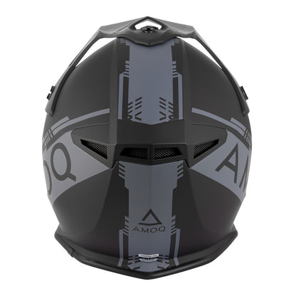 AMOQ meteor V2 helm zwart/grijs