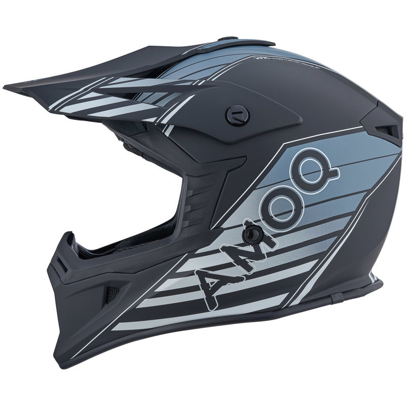 AMOQ meteor V2 helm axis zwart/grijs