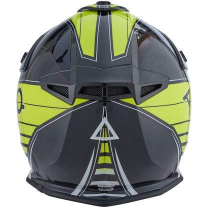 AMOQ meteor V2 helm axis zwart/geel glanzend