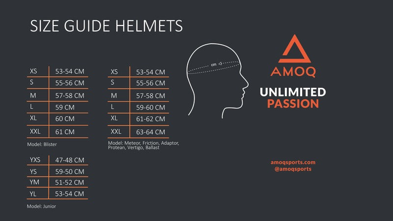 AMOQ Meteor v2 kinder helm blackout