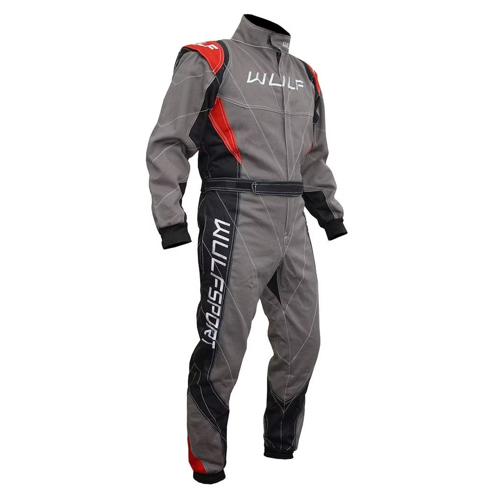 Wulfsport proban race overall grijs/rood